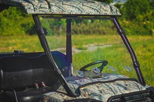 John Deere Gator HPX 4x4 Vented Full Windshield - Rough Country - Scratch Resistant - '04-'16 John Deere Gator HPX 4x4 Vented Full Windshield - Rough Country - Scratch Resistant - '04-'16